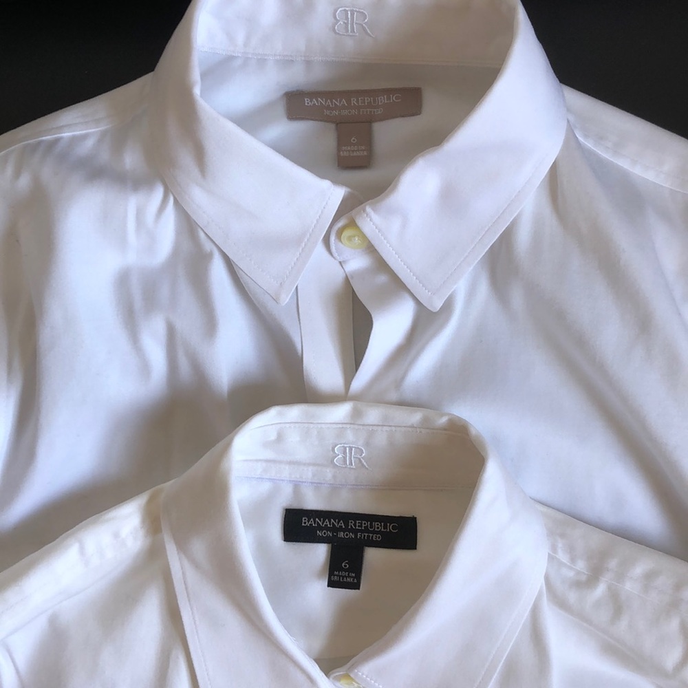 Banana Republic 2 white shirt bundle size 6